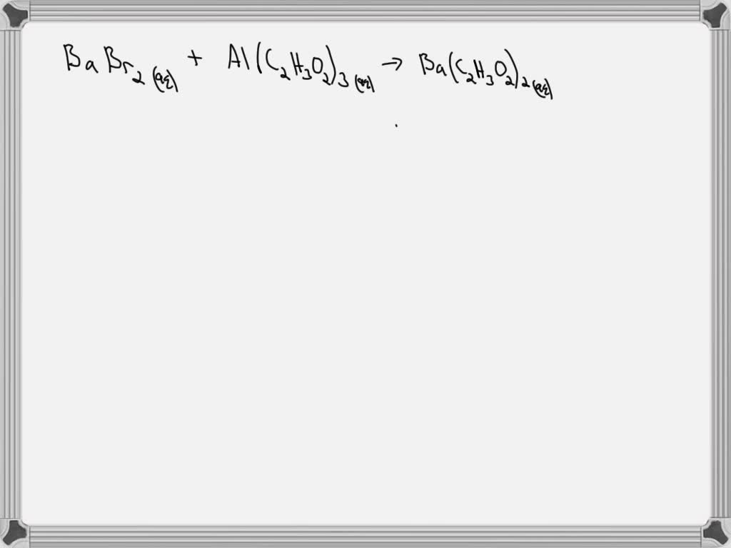 SOLVED Consider the reaction when aqueous solutions of barium bromide