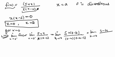 find-the-values-x-where-the-function-discontinuous-for-each-value-of-x-give-the-limit-of-the-function-as-approaches-be-sure-to-note-when-the-limit-does-not-exist-5x-fx-xx-2-68675