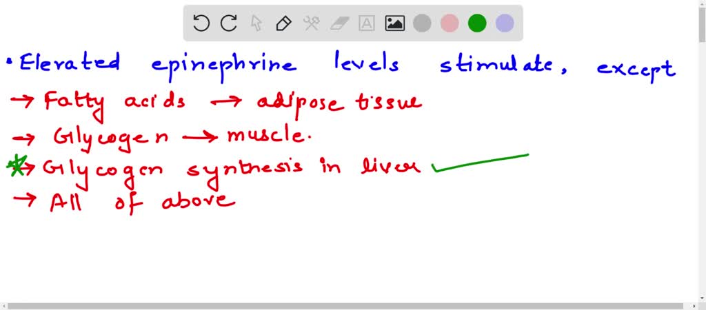 SOLVED: Elevated epinephrine levels stimulate (activate) all of the ...