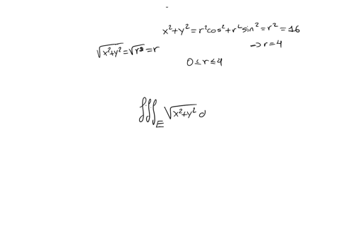 use-cylindrical-coordinates-evaluate-iiint_e-sqrtx2y2-d-v-where-e-is-the-region-that-lies-inside-the-cylinder-x2y216-and-between-the-planes-z-4-and-z6-square