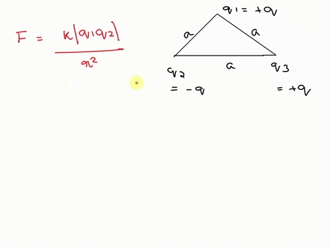 three-charges-q1-q-q2-q-and-q3-q-are-at-the-vertices-of-an-equilateral-triangle-as-shown-in-the-figure-a-rank-the-three-charges-in-order-of-increasing-magnitude-of-the-electric-force-they-experience-i