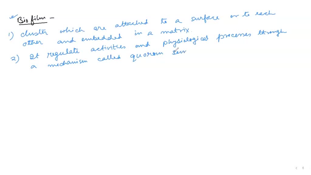 Which Of The Following Is Not True Of Biofilms SOLVED: QUESTION 10 Which of the following is not true of bacteria in a