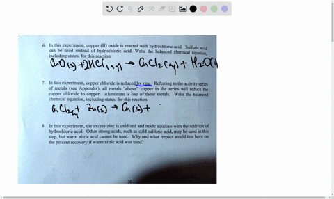 in-this-experiment-copper-ii-oxide-is-reacted-with-hydrochloric-acid-sulfuric-can-be-used-acid-instead-of-hydrochloric-acid_-write-the-balanced-chemical-equation-including-states-for-this-re-83067