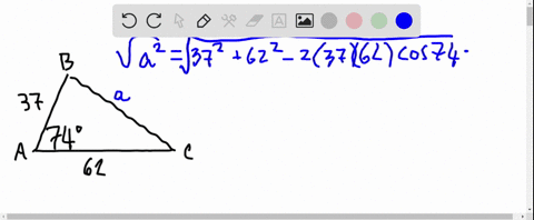 solve-triangle-abc-if-an-answer-does-not-exist-enter-dne-round-your-answers-to-one-decimal-place-b-62-c-37-a-74-b-c-a-52219