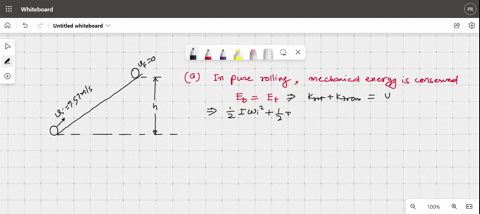 a-ball-with-an-initial-velocity-of-757-ms-rolls-up-a-hill-without-slipping-a-treating-the-ball-as-spherical-shell-calculate-the-vertical-height-in-m-it-reaches-m-b-repeat-the-calculation-in-96076