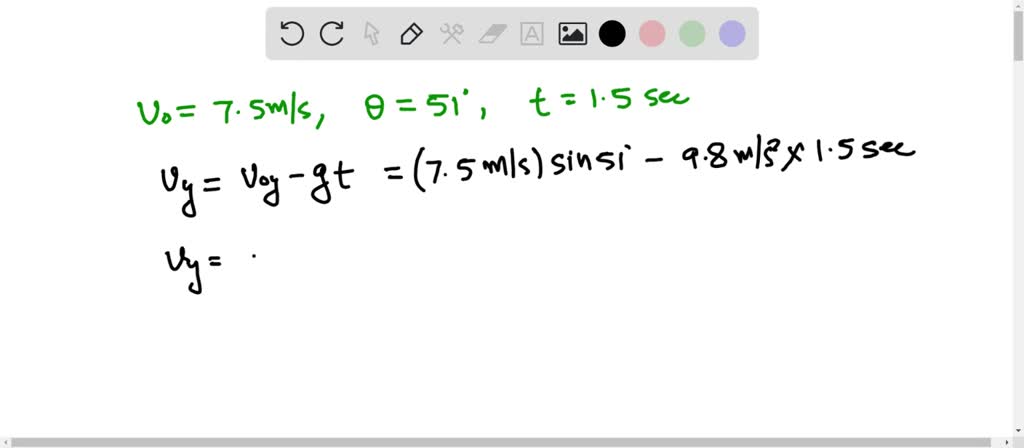 SOLVED A 5.0 kg stone is thrown upward at 7.5 m s at an angle of