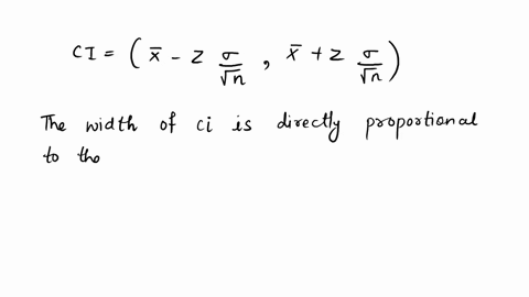 1-a-97-confidence-interval-for-the-mean-has-been-calculated-using-a-sample-size-of-22-if-the-confidence-level-is-decreased-then-all-other-things-remaining-constant-the-confidence-interval-wi-84301