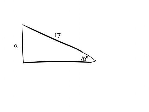 use-a-calculator-spreadsheet-or-another-tool-to-solve-for-the-unknown-sides-of-the-given-right-triangle-the-length-of-the-hypotenuse-is-17-a-is-the-length-of-the-side-opposite-the-10-angle-and-b-is-th