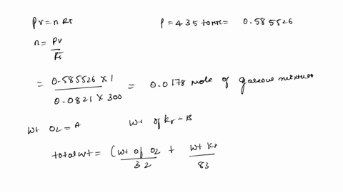 a-gaseous-mixture-of-mathrmo_2-and-mathrmkr-has-a-density-of-1104-mathrmg-mathrml-at-435-torr-and-2-66498