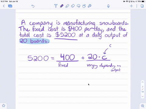 a-company-is-manufacturing-snowboards-the-fixed-cost-is-400-per-day-and-the-total-cost-is-5200-at-a-daily-output-of-20-boards