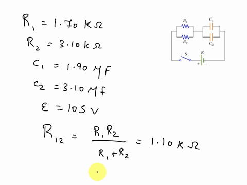 the-circuit-in-the-figure-below-contains-two-resistors-r1-170-kl-and-rz-310-k-and-two-capacitors-190-pf-and-c2-310-hf-connected-to-battery-with-emf-105-v-there-are-no-charges-on-the-capacito-46302