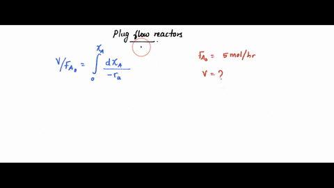 a-b-liquid-phase-reaction-isothermally-operated-steady-flow-it-is-carried-out-in-reactors-of-a-at-an-inlet-molar-flow-rate-of-5-mol-h-the-necessary-gkt-and-pat-volumes-design-equations-for-c-70758