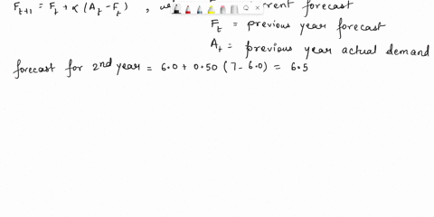 the-following-table-shows-the-actual-demand-observed-over-the-last-11-years-year-demand-1-7-2-8-3-5-4-10-5-12-6-9-7-13-8-13-9-9-10-11-11-8-using-exponential-smoothing-with-050-and-a-forecast-99783