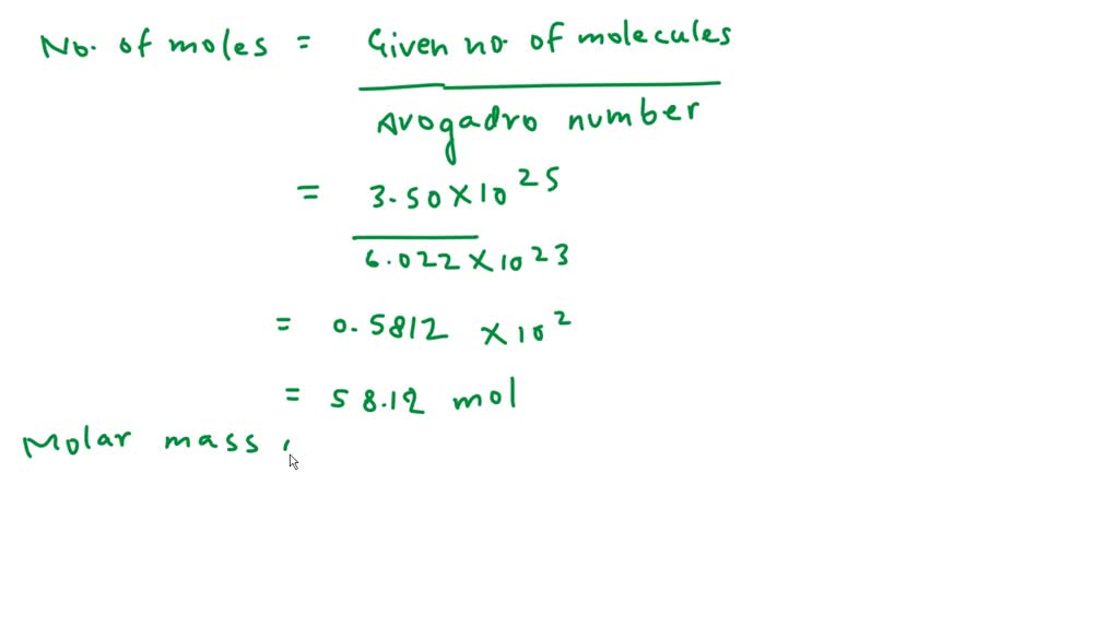 SOLVED calculate the mass of 2.50 x 10 4 molecules of chlorine gas