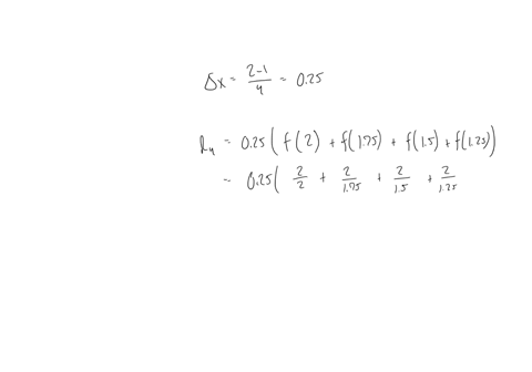 a estimate the area under the graph of fx 1x from x 1 to x 2 using four ...