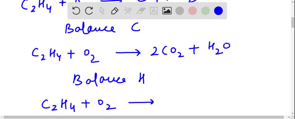 SOLVED Ethylene is a very combustible gas. Write a balanced