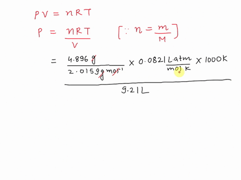 the-reaction-cs2h2gch4g-has-kp0263-at-1000-k-calculate-the-total-pressure-at-equilibrium-when-4896-g-of-h2-and-2238-g-of-cs-are-placed-in-a-921-l-flask-and-heated-to-1000-k