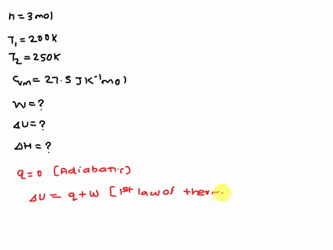sample-consisting-of-300-mol-of-a-diatomic-ideal-gas-at-200-k-is-compressed-reversibly-and-adiabatically-until-its-temperature-reaches-250-k-given-that-cvm-275-jk-mol-calculate-g-w-au-and-ah-40019