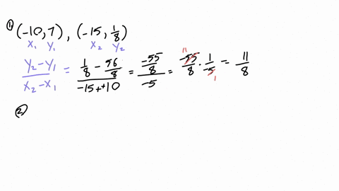 give-the-slope-of-the-line-passing-through-the-each-of-the-following-pairs-of-points-give-your-answers-as-integers-or-reduced-fractions-if-the-line-has-no-slope-enter-dne-the-line-passing-through-107