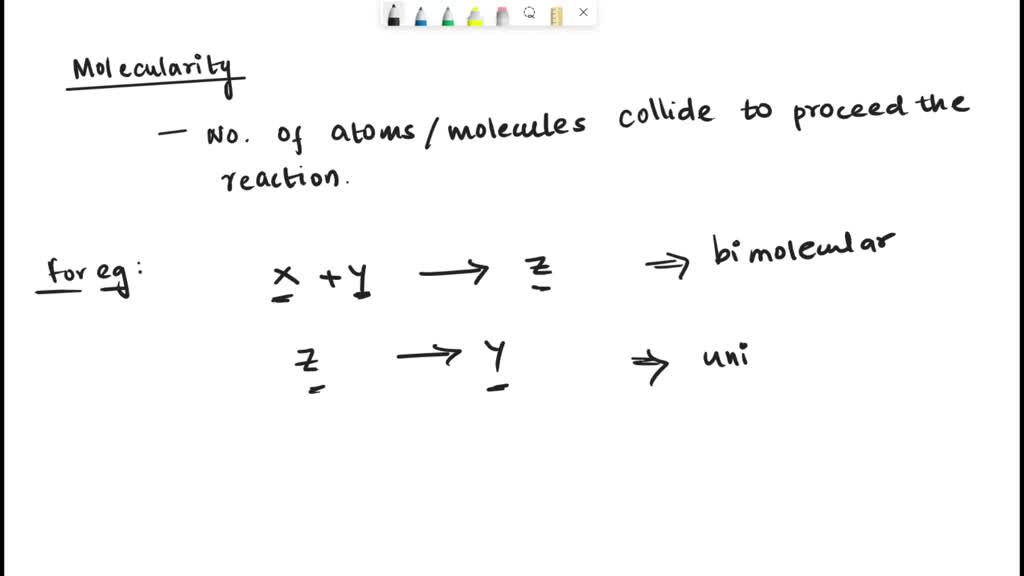 SOLVED: Identify The Molecularity Of Each Elementary Reaction In The ...