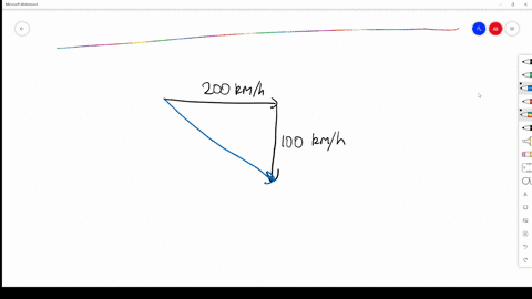 what-is-the-speed-over-the-ground-of-an-airplane-flying-at-200-kmh-relative-to-the-air-caught-in-a-100-kmh-rightangle-crosswind
