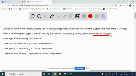 consider-an-economy-with-two-labor-markets-one-for-manufacturing-workers-and-one-for-service-workers_-suppose-initially-that-neither-is-unionized-which-of-the-following-will-happen-to-the-ma-53338