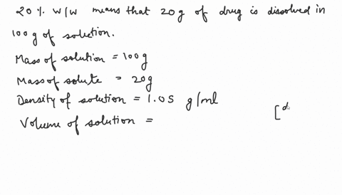 what-is-the-molarity-m-of-an-aqueous-200-wt-solution-of-the-chemotherapeutic-agent-doxorubicin-if-the-density-of-the-solution-is-105-gml-and-the-molecular-weight-of-the-drug-is-5435-gmol-98394