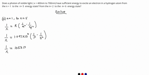does-a-photon-of-visible-light-lambda-approx-400-text-to-700-mathrmnm-have-sufficient-energy-to-exci-87848