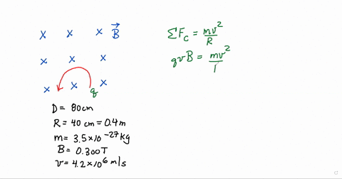 9-x-x-x-x-x-x-x-x-x-1-ix-1-x-x-x-800-cm-in-an-experiment_-particle-that-has-a-mass-of-350-x-1027-kg-enters-a-uniform-and-into-the-direction-magnetic-lield-of-0300-t-and-is-bent-in-a-semi-cir-18677