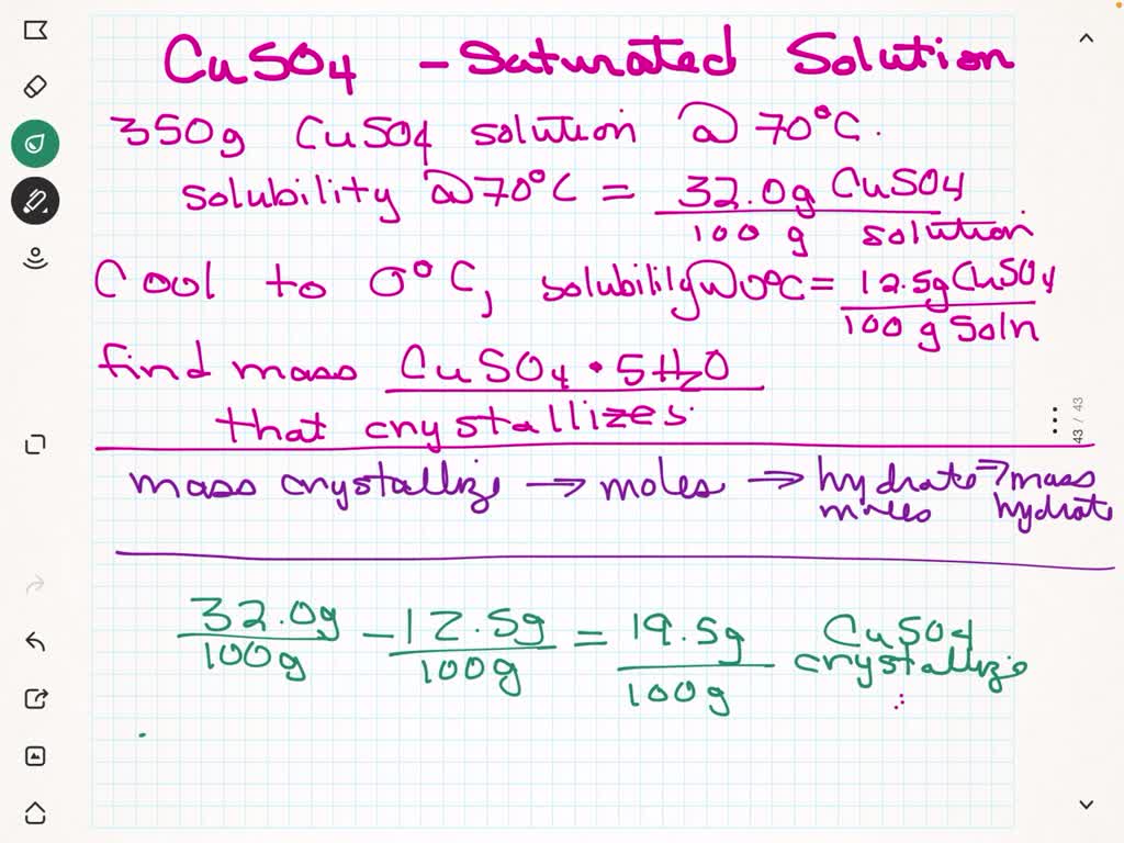 solved-a-saturated-solution-prepared-at-70-c-contains-32-0-g-cuso4
