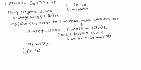 the-daily-output-at-a-plant-manufacturing-clocks-is-approximated-by-the-function-flk50k45l25-clocks-where-l-is-the-size-of-the-labor-force-measured-in-hundreds-of-worker-hours-and-k-is-the-d-23854