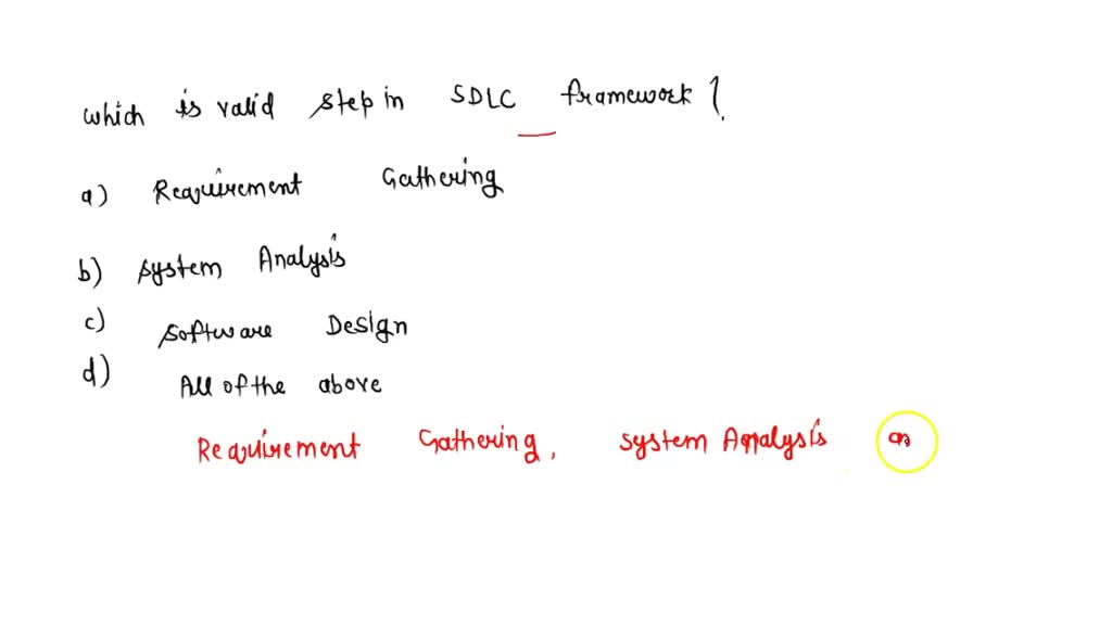 SOLVED: A Software Development Methodology Is A Framework For Which Of ...