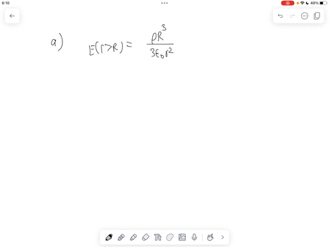 1-a-sphere-of-linear-dielectric-material-has-embedded-in-it-a-uniform-free-charge-density-p-the-radius-of-the-sphere-is-r-and-the-dielectric-constant-is-c-n-what-is-the-electric-field-inside-18412