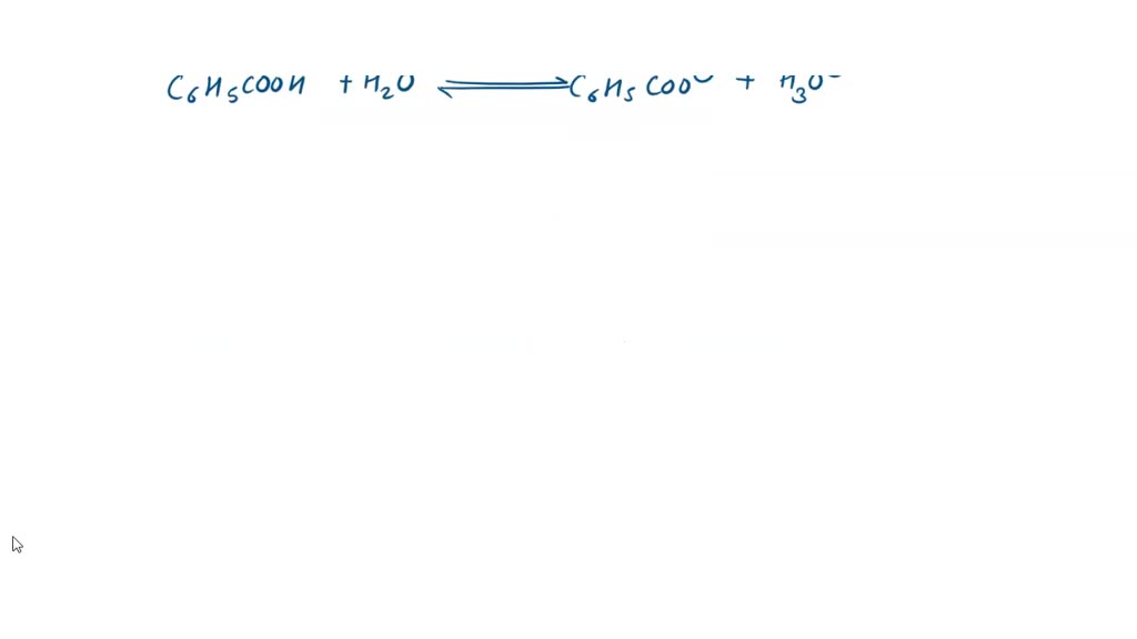 SOLVED: The Ka Of Benzoic Acid (C6H5COOH) Is 6.3Ã—10^-5. First, Write ...