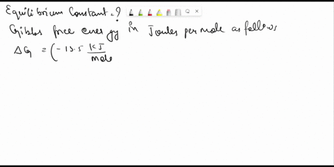 a-reaction-has-a-standard-free-energy-change-of-1120-kj-mol-2677-kcal-mol-calculate-the-equilibrium-constant-for-the-reaction-at-25-c-keq-72887