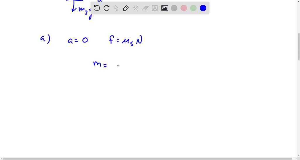 SOLVED: In the figure to the right, the coefficient of static ad ...