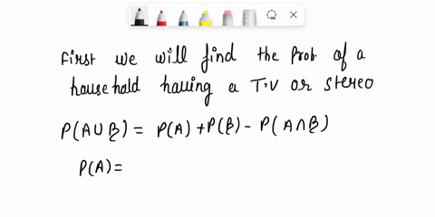 in-a-city-87-of-the-households-have-tvs-45-have-stereos-and-38-have-both-what-is-the-probability-that-a-randomly-selected-household-has-at-least-one-of-these-appliances-47032