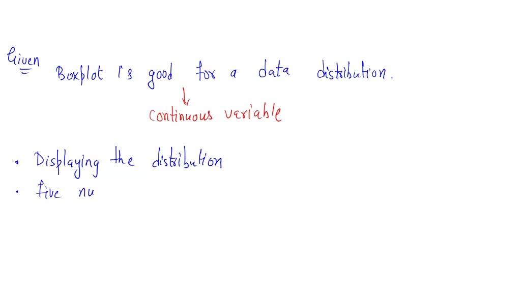 SOLVED: Boxplot is good for a data measured as a Dichotomous variable ...