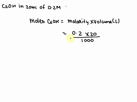 determine-the-concentration-of-a-solution-prepared-by-diluting-200-ml-of-a-0200-m-csoh-to-2500-ml-0160-m-00320-m-000800-m-125-m-00160-m-04869