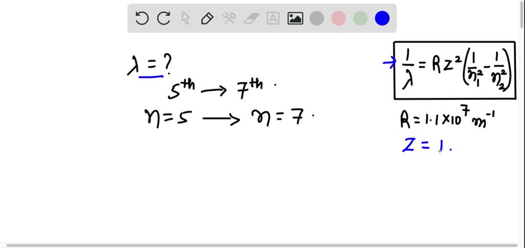 SOLVED: Calculate the wavelength of the line in the absorption line ...