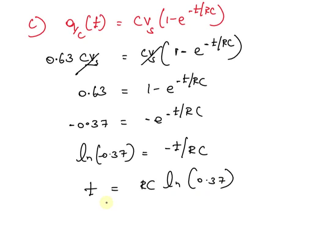 SOLVED: '4. In an RC series circuit, V = 24.0 V, resistance R = 47 Kn ...