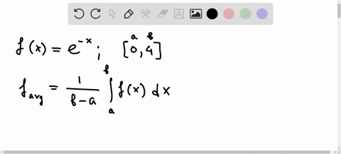 find-the-average-value-of-the-function-f-over-the-indicated-interval-a-b-fxe-x-04-89456