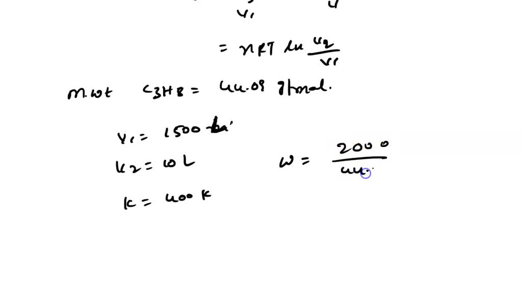 SOLVED: Derive the work of reversible isothermal compression of vall ...