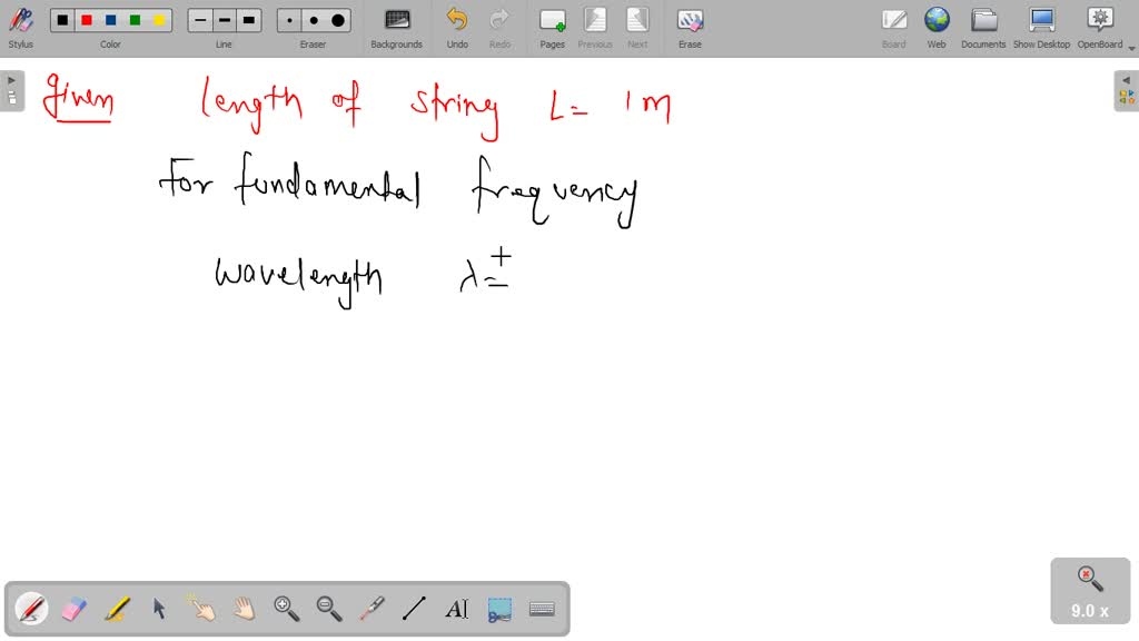SOLVED guitar string produces a sound wave with When plucked, a 1 m