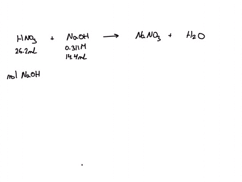 an-aqueous-solution-of-nitric-acid-hno3-is-standardized-by-titration-with-a-0311-m-solution-of-sodium-hydroxide-naoh-hnoz-naoh-77-nanoz-h2o-if144-ml-of-base-are-required-to-neutralize-262-ml-49177