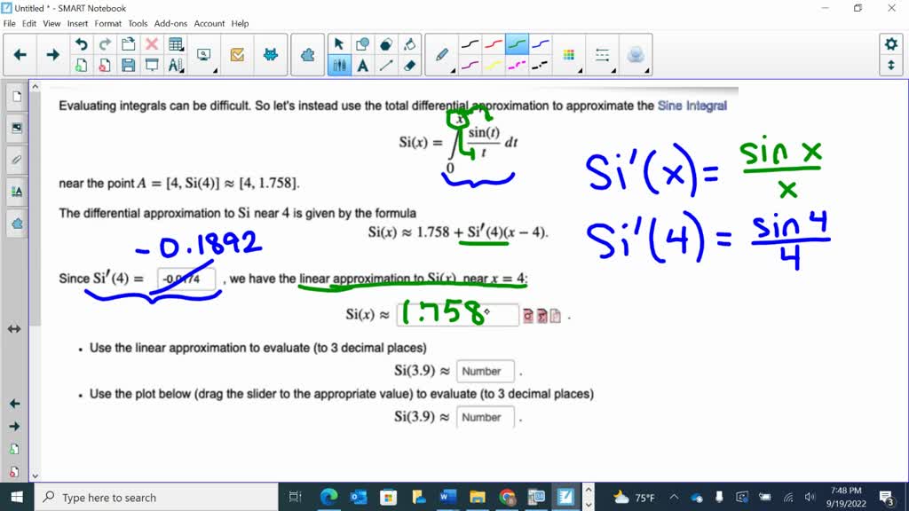 SOLVED Evaluating integrals can be difficult. So let's instead use the