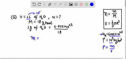 a-find-the-approximate-number-of-water-molecules-in-100-mathrml-of-water-b-what-fraction-of-the-lite-23656
