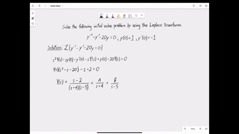 points-use-the-laplace-transform-to-solve-the-given-initial-value-problem-y-d-y-_y-_-20y-0-y0-1-y-0-1-ys-yt-81134