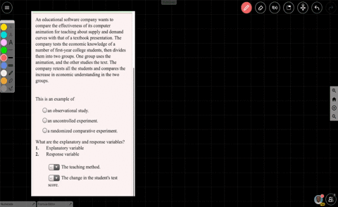 an-educational-software-company-wants-to-compare-the-effectiveness-of-its-computer-animation-for-teaching-about-supply-and-demand-curves-with-that-of-a-textbook-presentation-the-company-test-01874