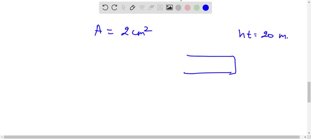 SOLVED: Water jet of an area of cross-section 2 cm2 strikes the wall ...